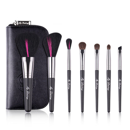 Moyu One Swipe Red 7-Piece Makeup Brush Set