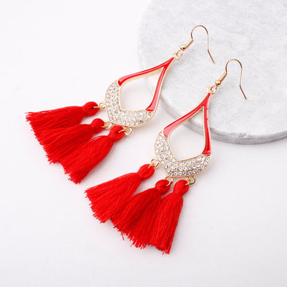 Earrings, fringed earrings, women's new elements