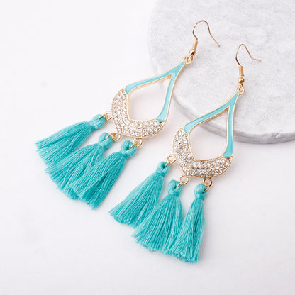 Earrings, fringed earrings, women's new elements