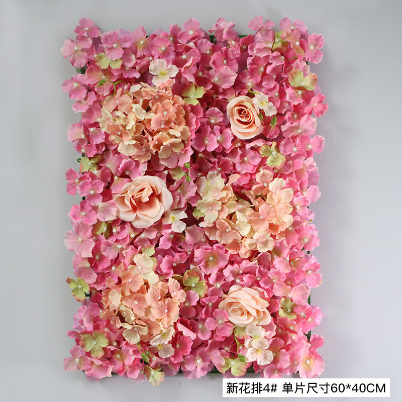 Rose Hydrangea Artificial Flower Wall Wholesale