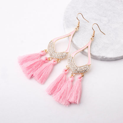 Earrings, fringed earrings, women's new elements