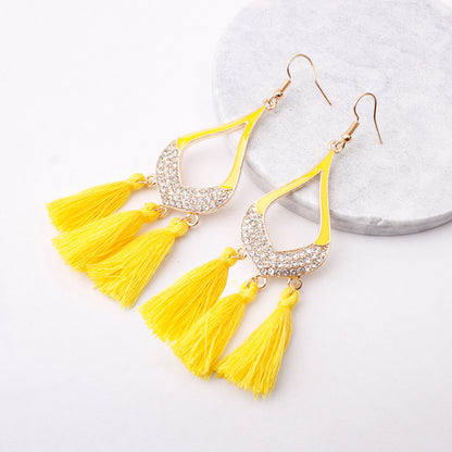 Earrings, fringed earrings, women's new elements