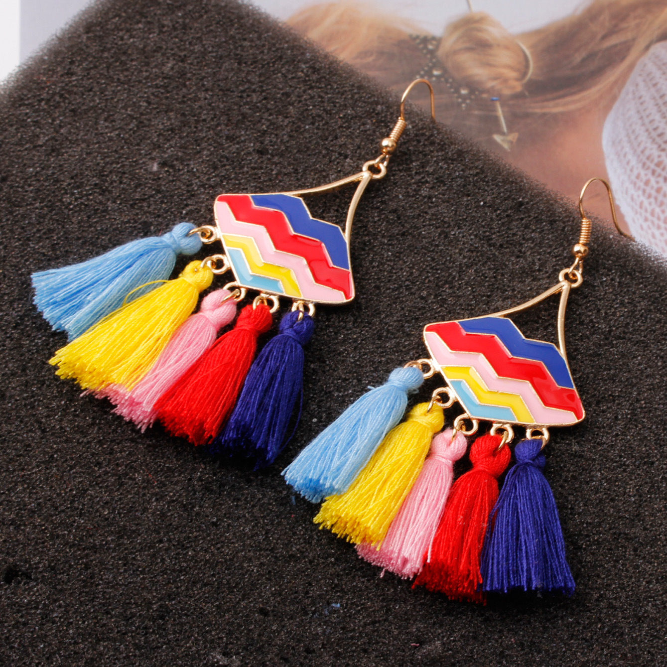 Earrings, fringed earrings for women