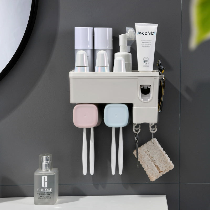 Wall-Mounted Automatic Toothpaste Dispenser Organizer