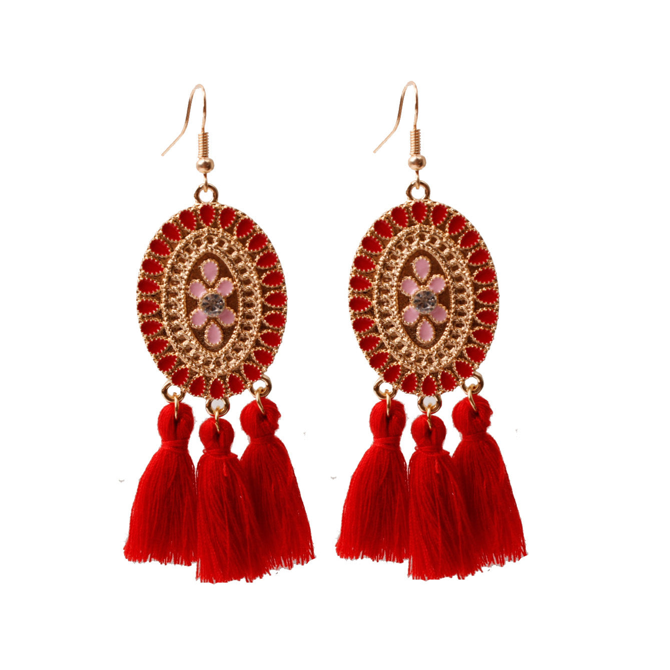 European and American earrings, fringed earrings.