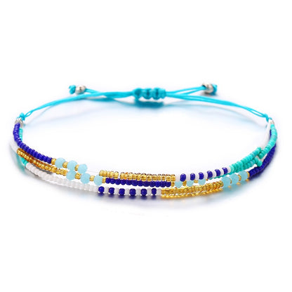 Ethnic style colorful simple beaded bracelet