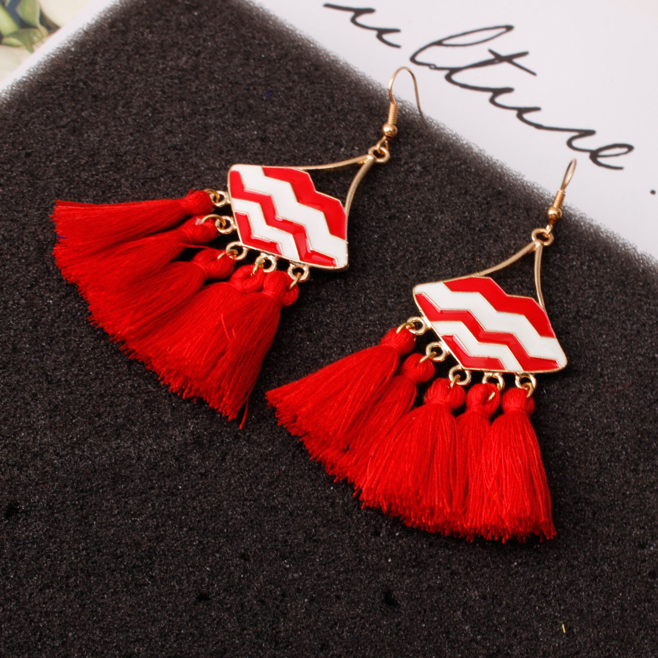 Earrings, fringed earrings for women