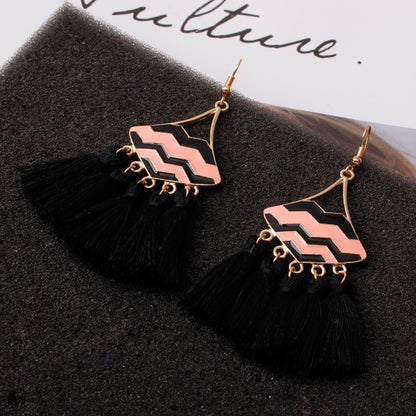 Earrings, fringed earrings for women