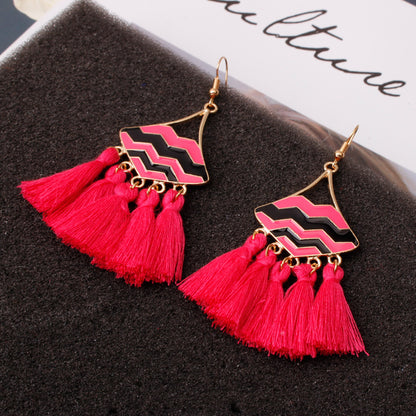 Earrings, fringed earrings for women