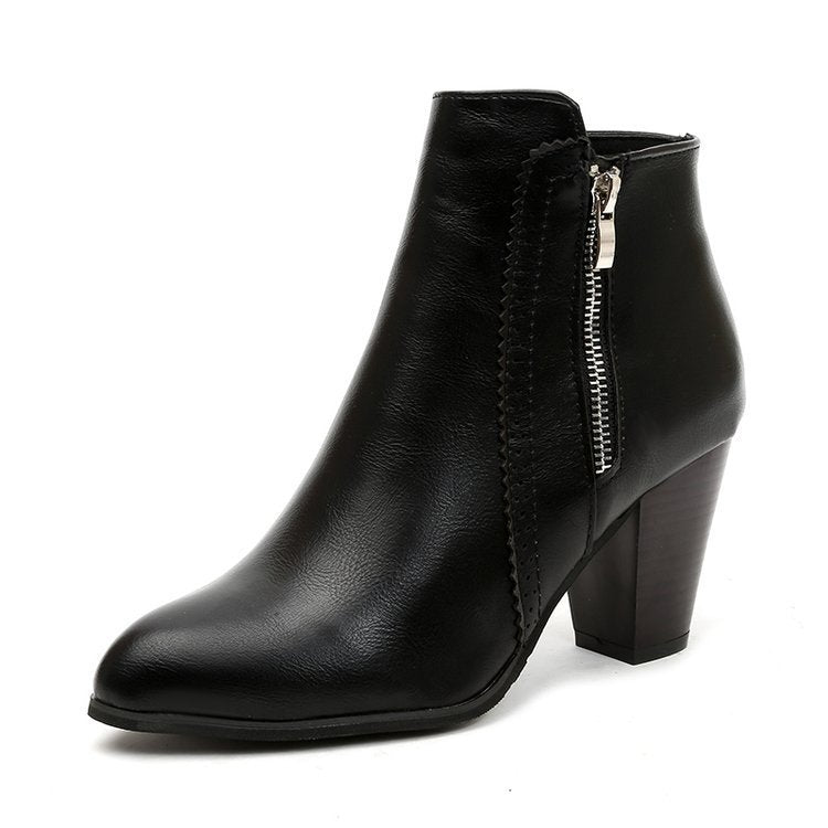 Side zipper short boots wholesale for women