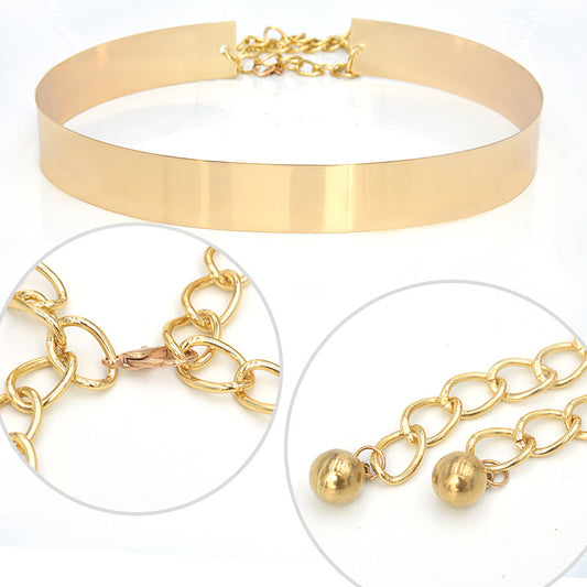 3Cm gold mirror metal sheet belt