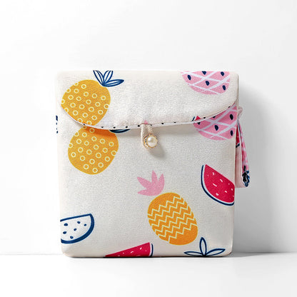 Fabric Cartoon Sanitary Pad Bag, Menstrual Pad Small Pouch