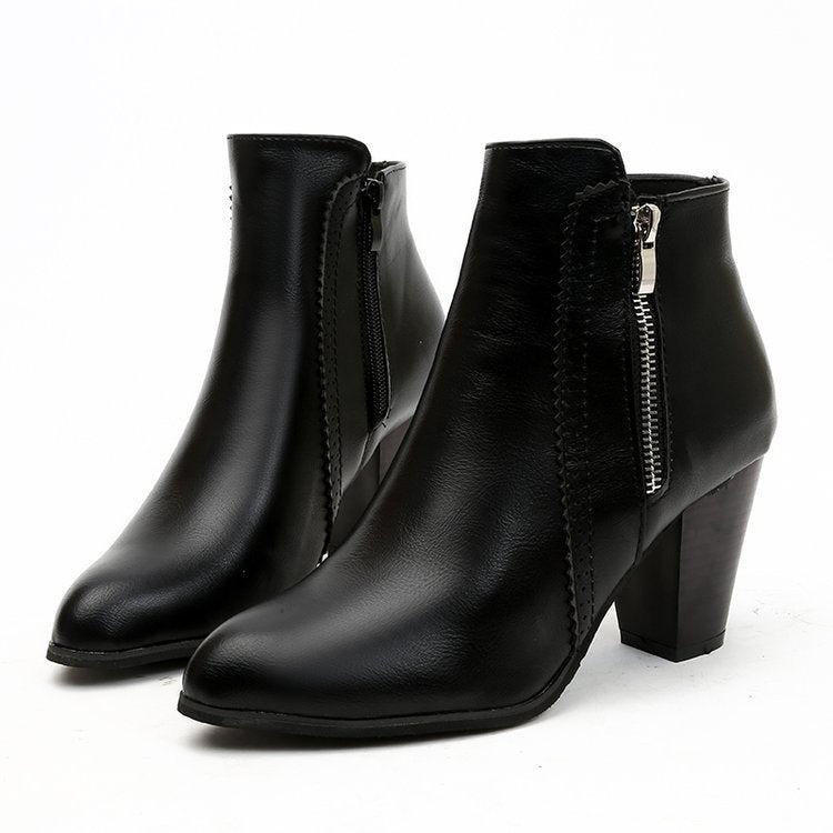 Side zipper short boots wholesale for women