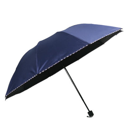 Black Coated 3-Fold Double Umbrella