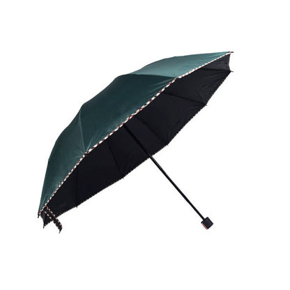 Black Coated 3-Fold Double Umbrella