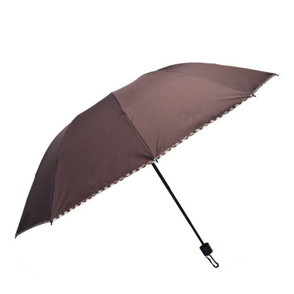 Black Coated 3-Fold Double Umbrella