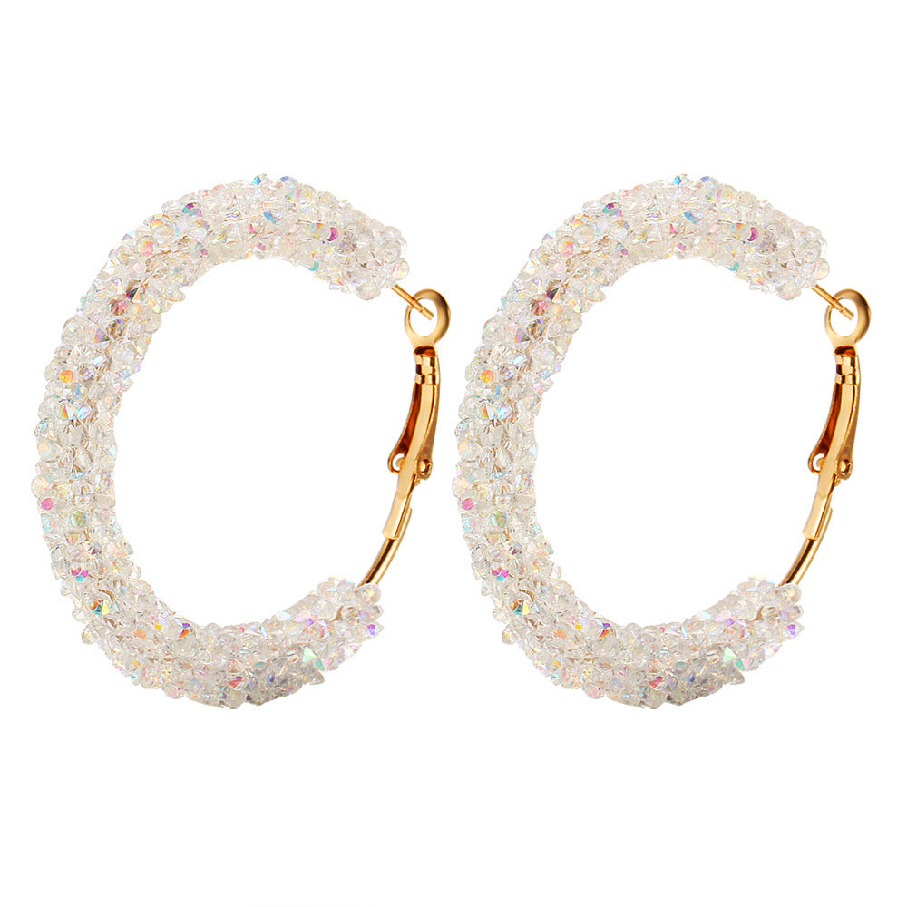 Statement Wrap Imitation Pearl Hoop Earrings