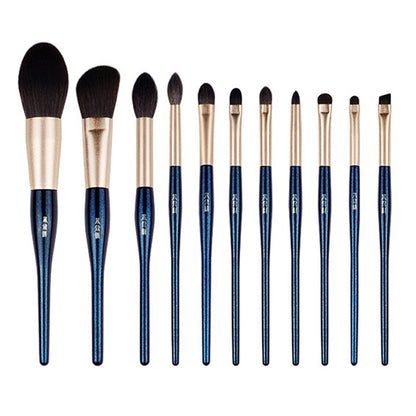 Moyu Small Dark Green Makeup Brush Set