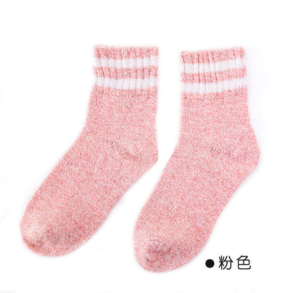 Autumn-Winter Double Stripe Thick Women's Socks