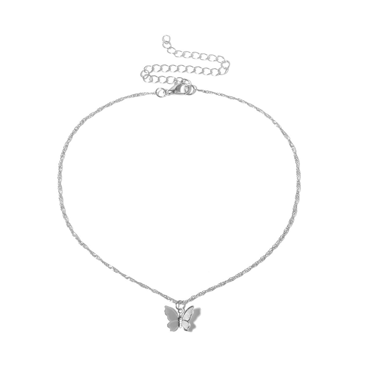 Single layer butterfly fashion versatile necklace