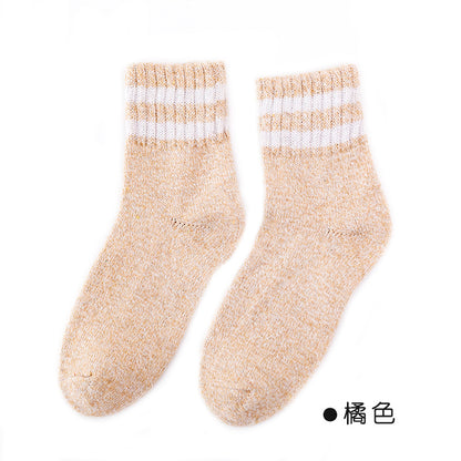 Autumn-Winter Double Stripe Thick Women's Socks