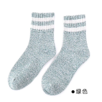 Autumn-Winter Double Stripe Thick Women's Socks