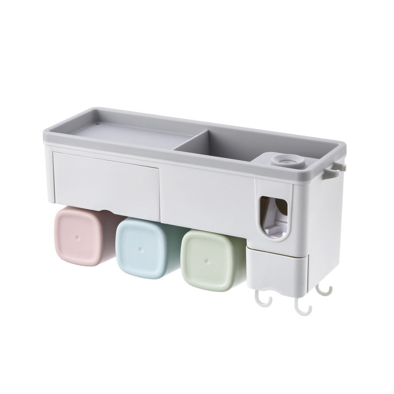 Wall-Mounted Automatic Toothpaste Dispenser Organizer