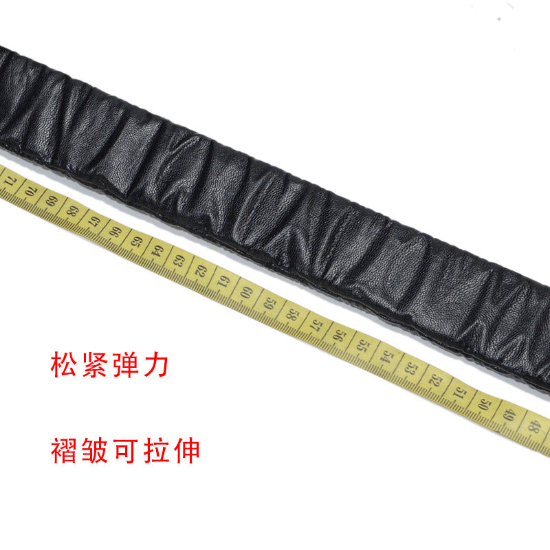 Versatile pair buckle pleated belt wholesale