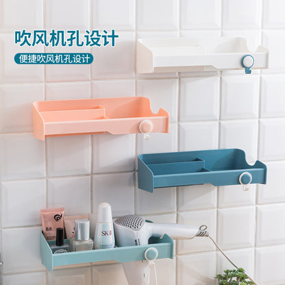 No-Drill Bathroom Hair Dryer Holder (Wall-Mounted)