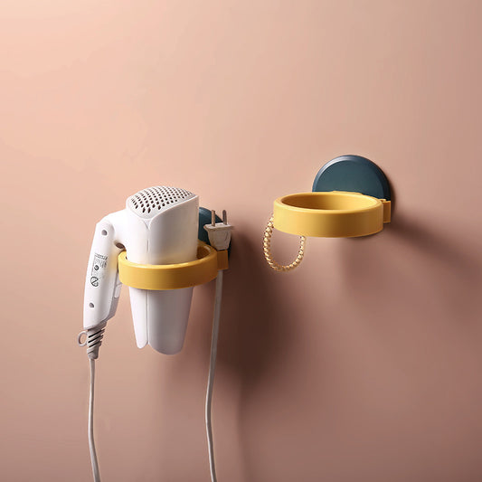 Minimalist Wall-Mount Hair Dryer Holder No-Drill