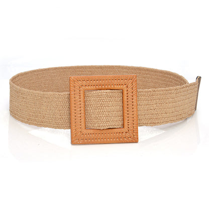 5CM wide wood buckle waist seal versatile