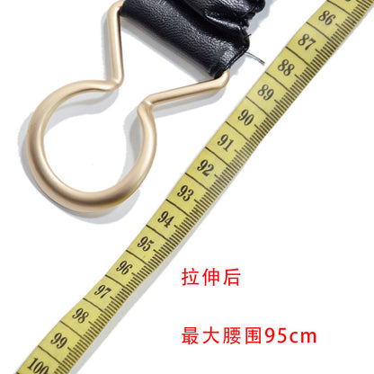 Versatile pair buckle pleated belt wholesale