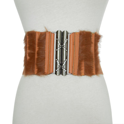 Autumn and winter fluff wide belt