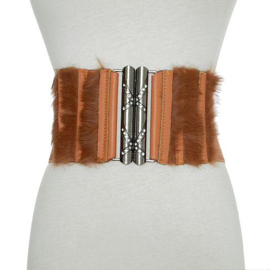 Autumn and winter fluff wide belt