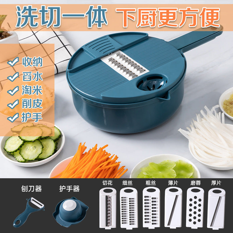 Multi-function vegetable cutter potato manual shredding