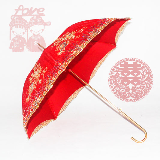 Bridal Red Umbrella Creative Double-Layer Wedding Umbrella