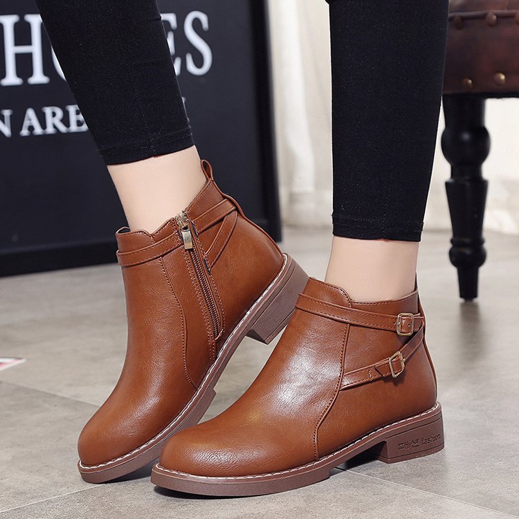 New martin boots for women with low heels