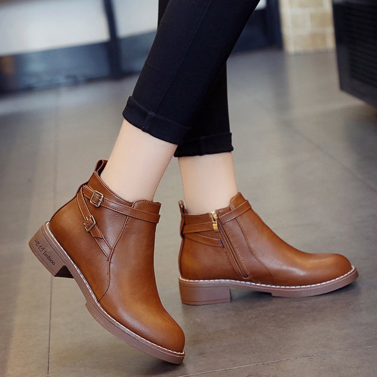 New martin boots for women with low heels