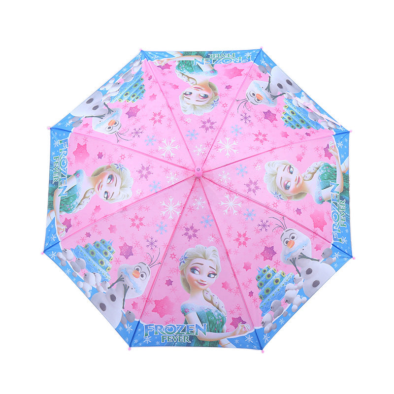 Creative Cartoon Kids Umbrella Auto Rainproof Sunproof