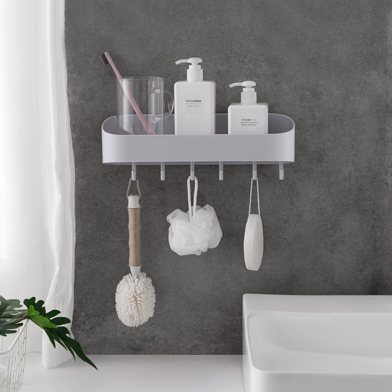 Multi-Function Towel Rack for Kitchen and Bath (No-Drill, Movable, With Hooks)