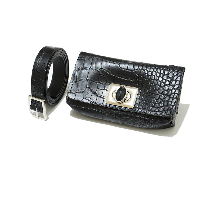 Alligator pattern fanny pack belt