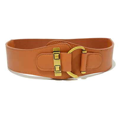 Women's Decorative Slant Wide Belt