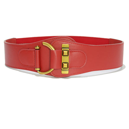 Women's Decorative Slant Wide Belt