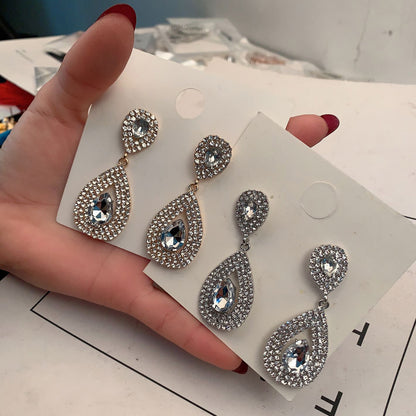 Diamond drop earrings