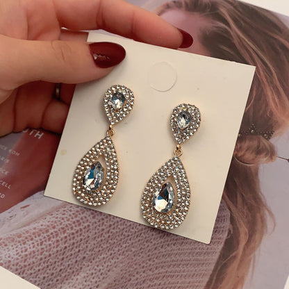 Diamond drop earrings