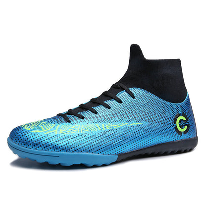 Soccer Shoes Men¡¯s TF Studs High-Top Youth Training Shoes