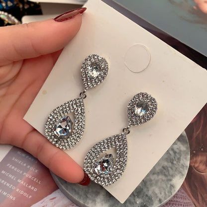 Diamond drop earrings