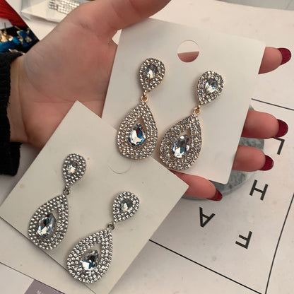 Diamond drop earrings