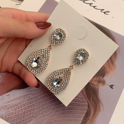 Diamond drop earrings