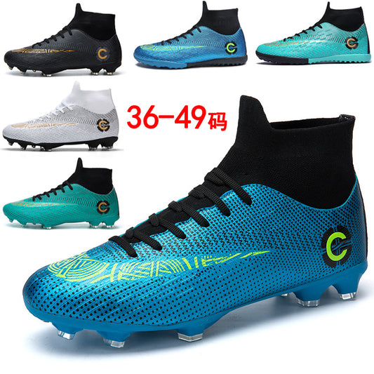 Soccer Shoes Men¡¯s TF Studs High-Top Youth Training Shoes